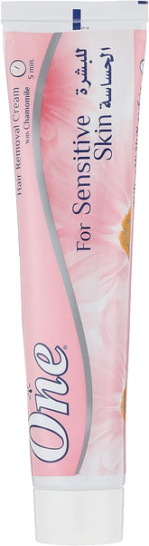 ONE HAIR REMOVAL CREAM ENRICHED WITH CHAMOMILE FOR SENSITIVE SKIN, 140GM